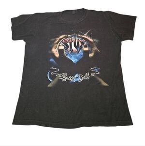 Styx Mens Large(?) Crystal Ball Black Graphic T-Shirt - Used.